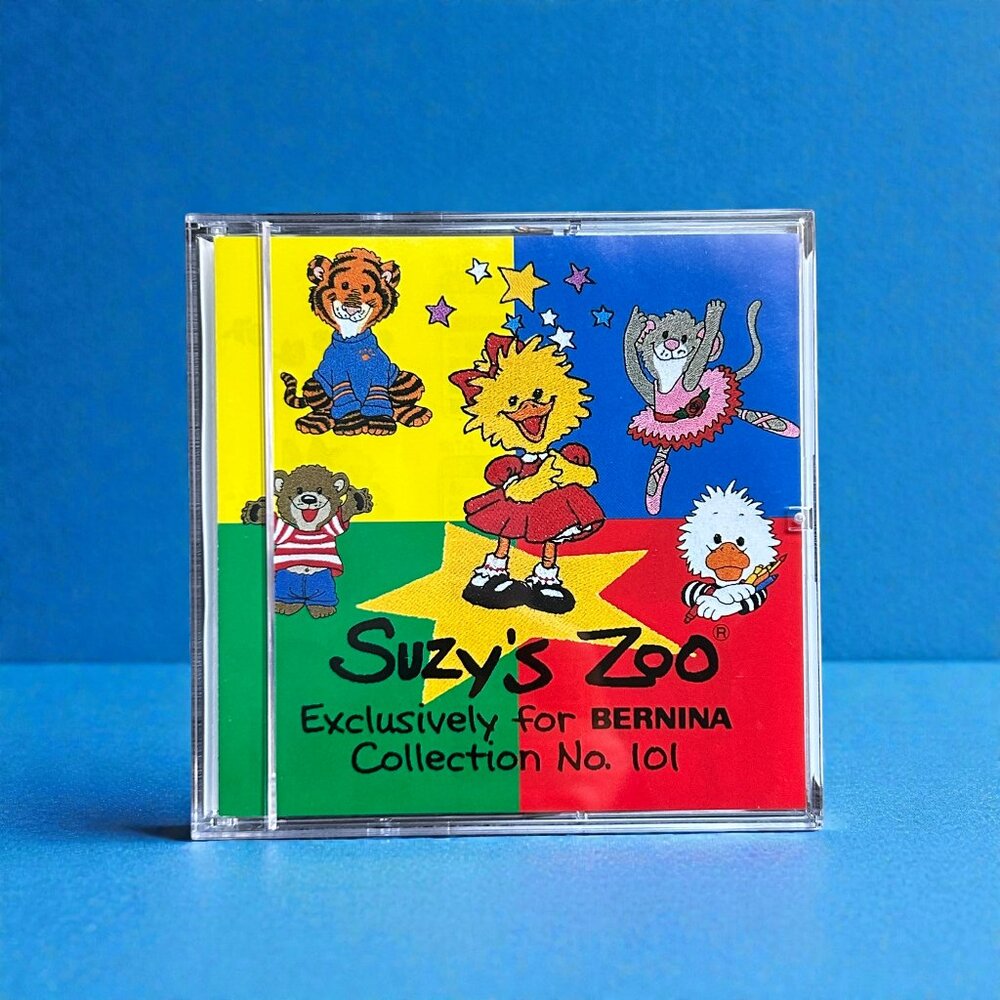 (Video)Embroidery Design Card No. 101 Suzy’s Zoo Collection #101 Brother Bernina